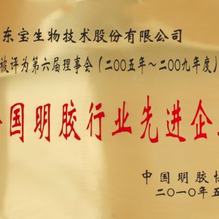 全國明膠行業(yè)先進企業(yè)